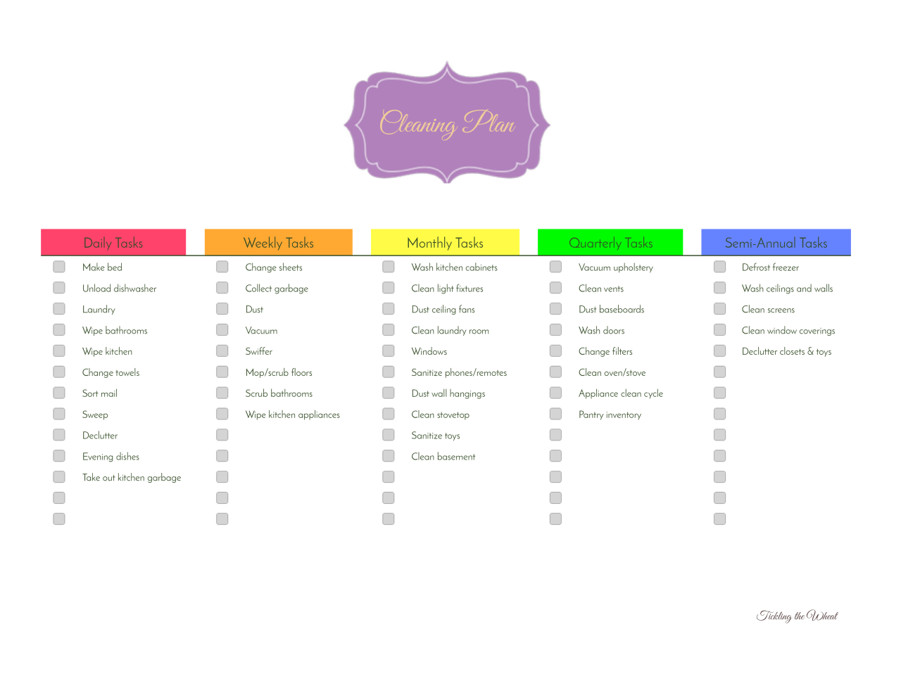 When and How to Use a Cleaning Schedule When and How to Use a Cleaning Schedule