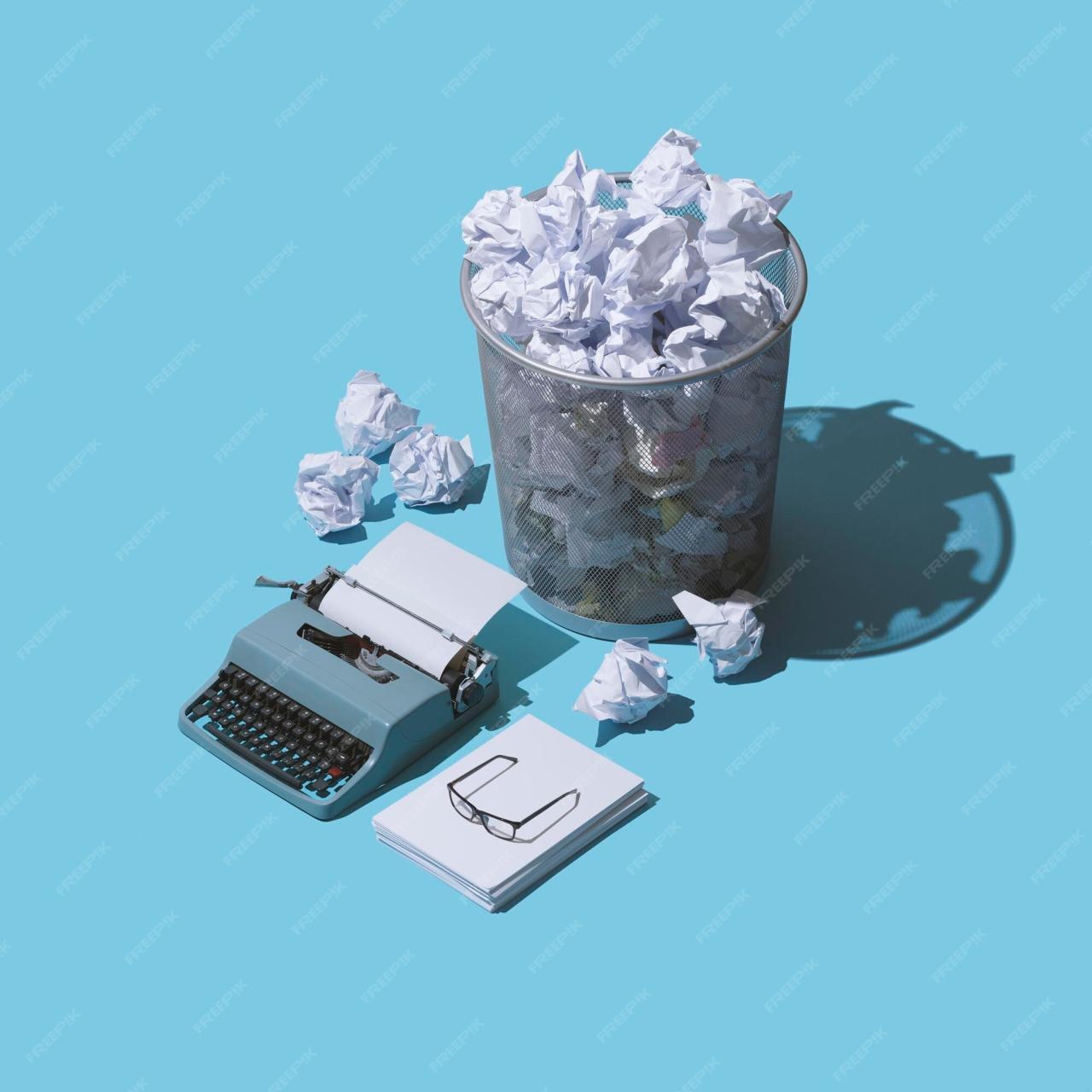 Premium Photo | Fear or the blank page and lack of creativity Premium Photo | Fear or the blank page and lack of creativity