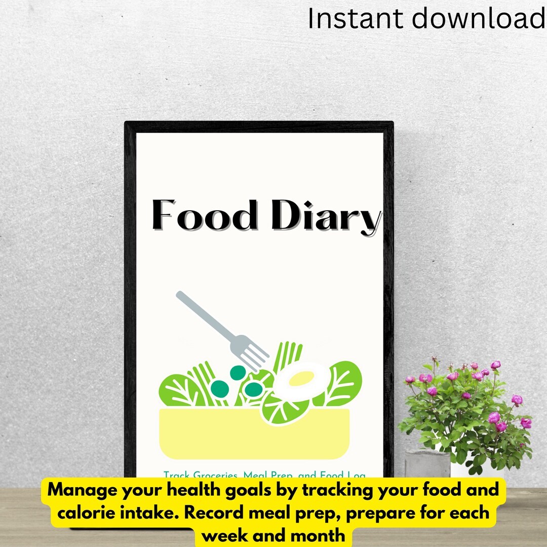 Meal Prep Journal Food Diary Healthy Digital Planner Workout Progress ... Meal Prep Journal Food Diary Healthy Digital Planner Workout Progress ...